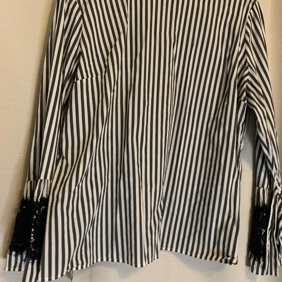 Worthington blouse gray and white - Picture 4 of 6